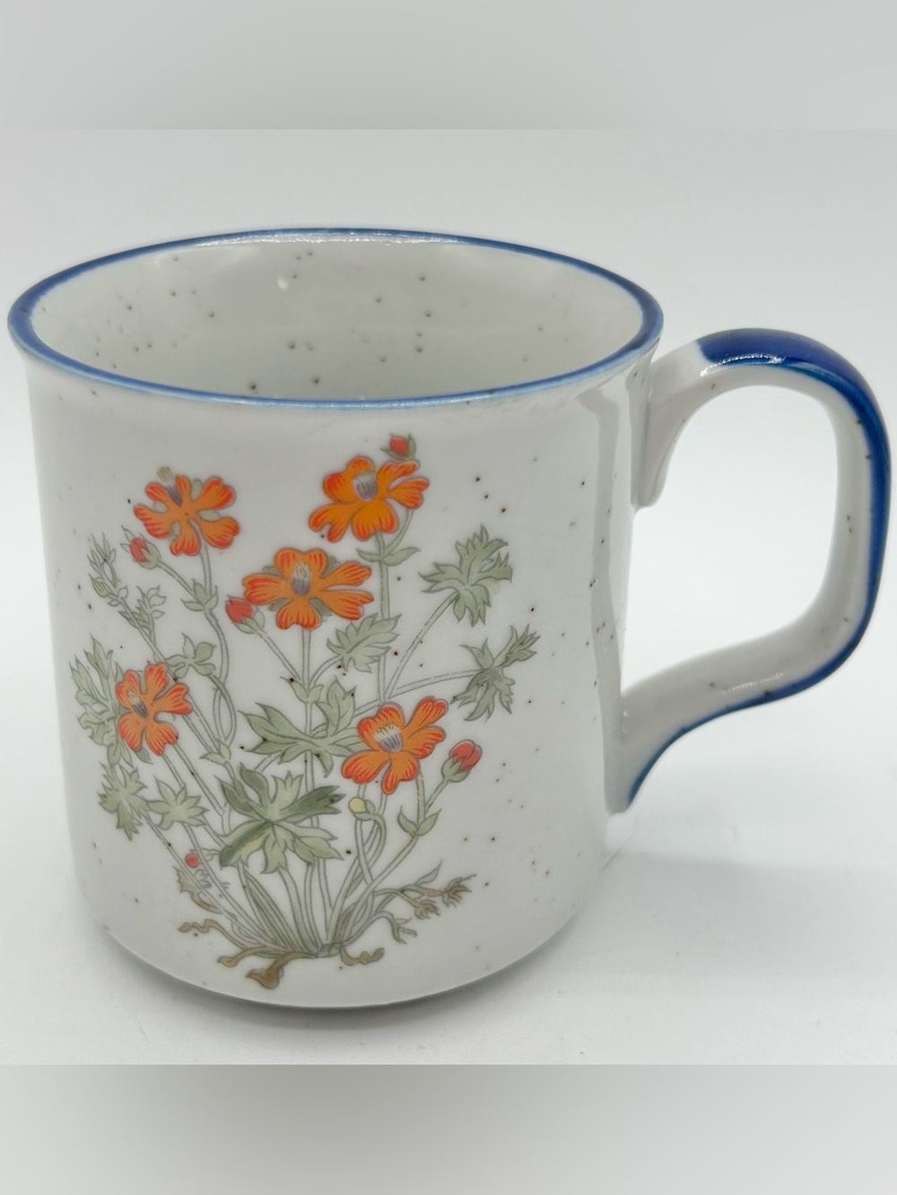 Vintage 70s Otagiri Wildflower Speckled Stoneware Coffee Mug Japan 8 oz
